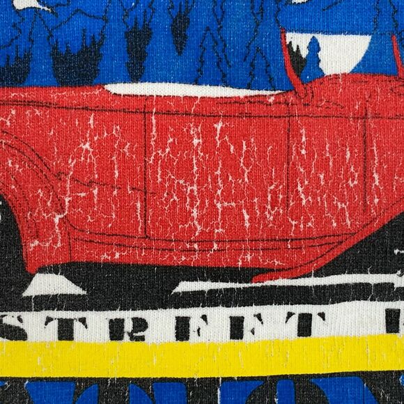 Vintage 80s  Rocky Mountain Street Rod Nationals T Shirt Mens XL X-Large White - Picture 7 of 9